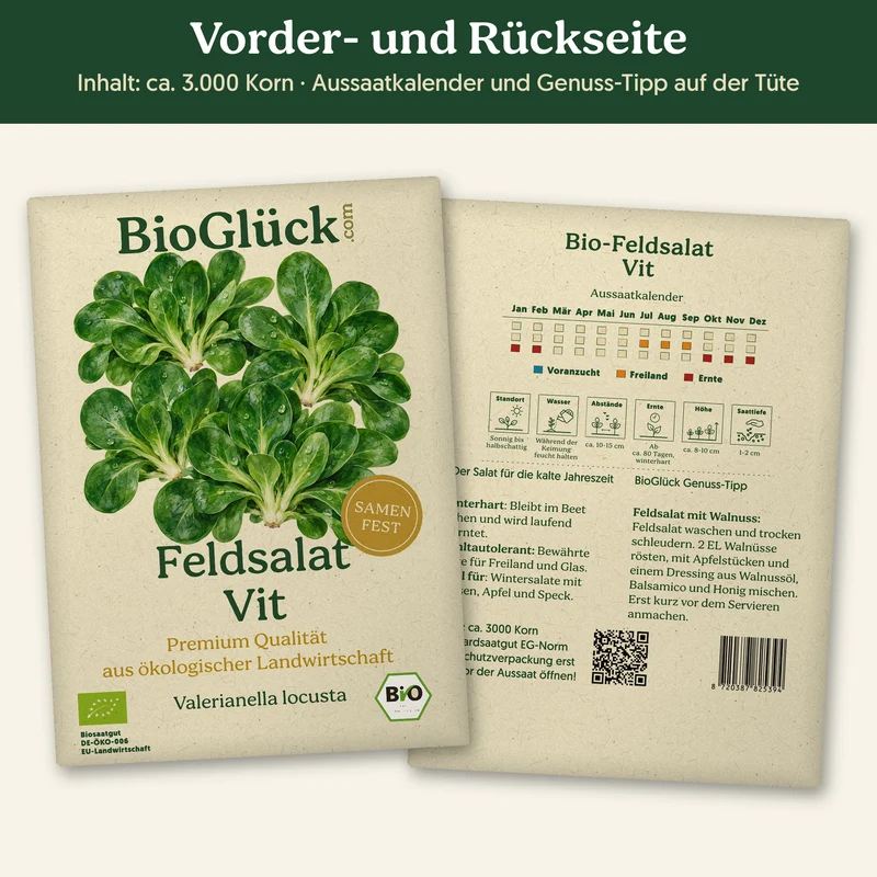 Bio-Feldsalat 'Vit' – Samenfestes Bio-Saatgut