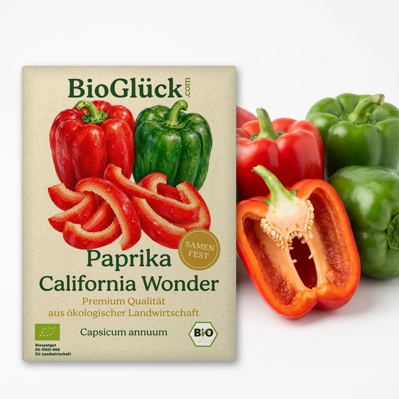 Bio-Paprika 'California Wonder' – Samenfestes Bio-Saatgut