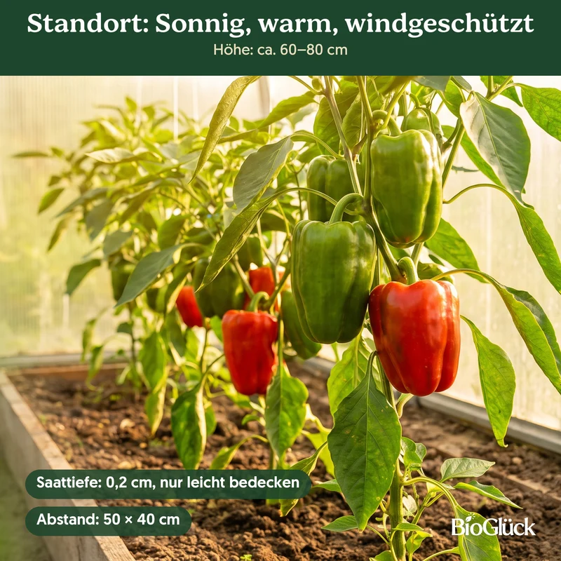 Bio-Paprika 'California Wonder' – Samenfestes Bio-Saatgut