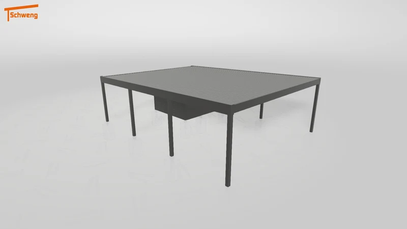 #DE Schweng Flachdachcarport C600+ (ID 42728y)