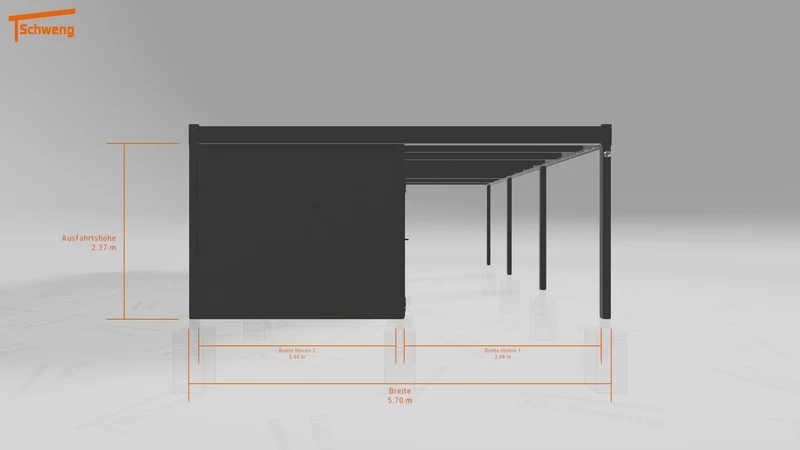 #DE Schweng Flachdachcarport C600 (ID k2427k) #MTG