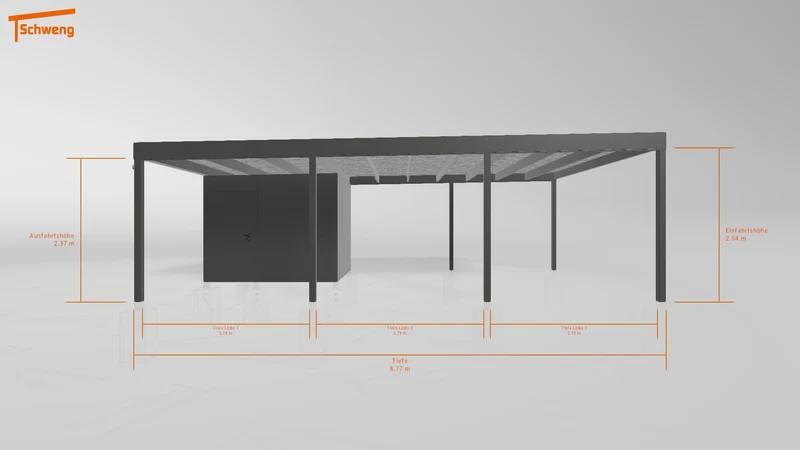 #DE Schweng Flachdachcarport C600 (ID k2427k) #MTG