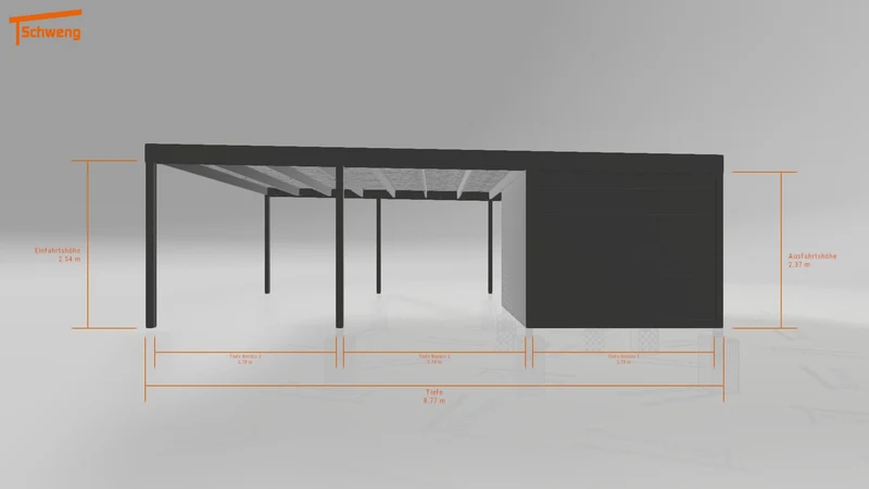 #DE Schweng Flachdachcarport C600 (ID k2427k) #MTG