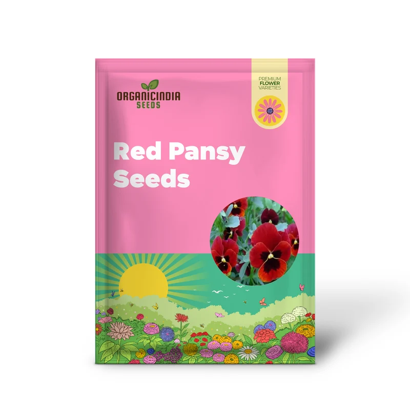 Red Pansy Seeds with Face for Planting