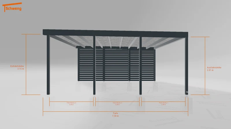 #DE Schweng Flachdachcarport C600 (ID jj9vp8) #MTG