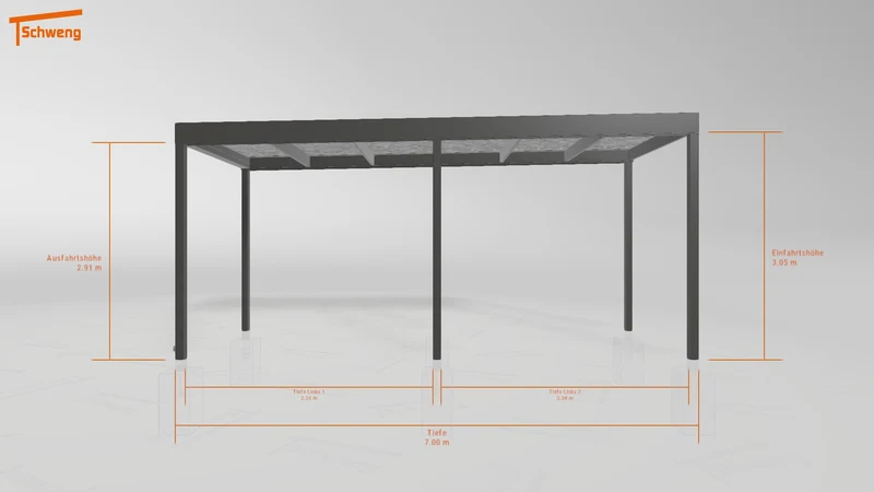 #DE Schweng Flachdachcarport C600 (ID 85bnz7) #MTG