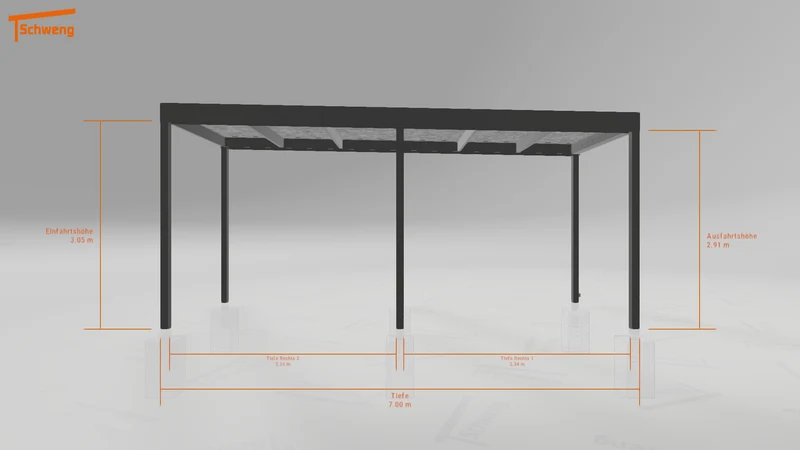 #DE Schweng Flachdachcarport C600 (ID 85bnz7) #MTG