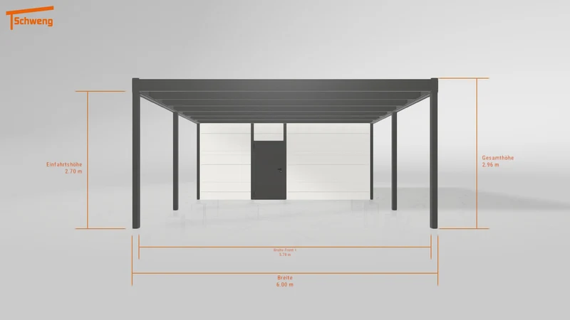 #DE Schweng Flachdachcarport C600+ (ID 42729v) #MTG