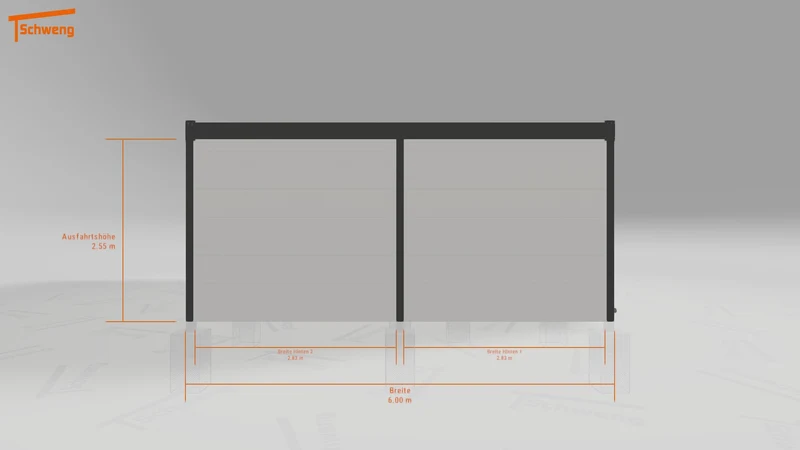 #DE Schweng Flachdachcarport C600+ (ID 42729v) #MTG