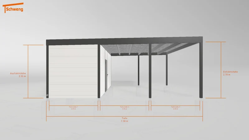 #DE Schweng Flachdachcarport C600+ (ID 42729v) #MTG