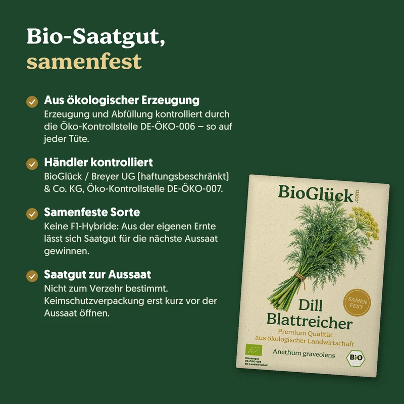 Bio-Dill 'Blattreicher' – Samenfestes Bio-Saatgut