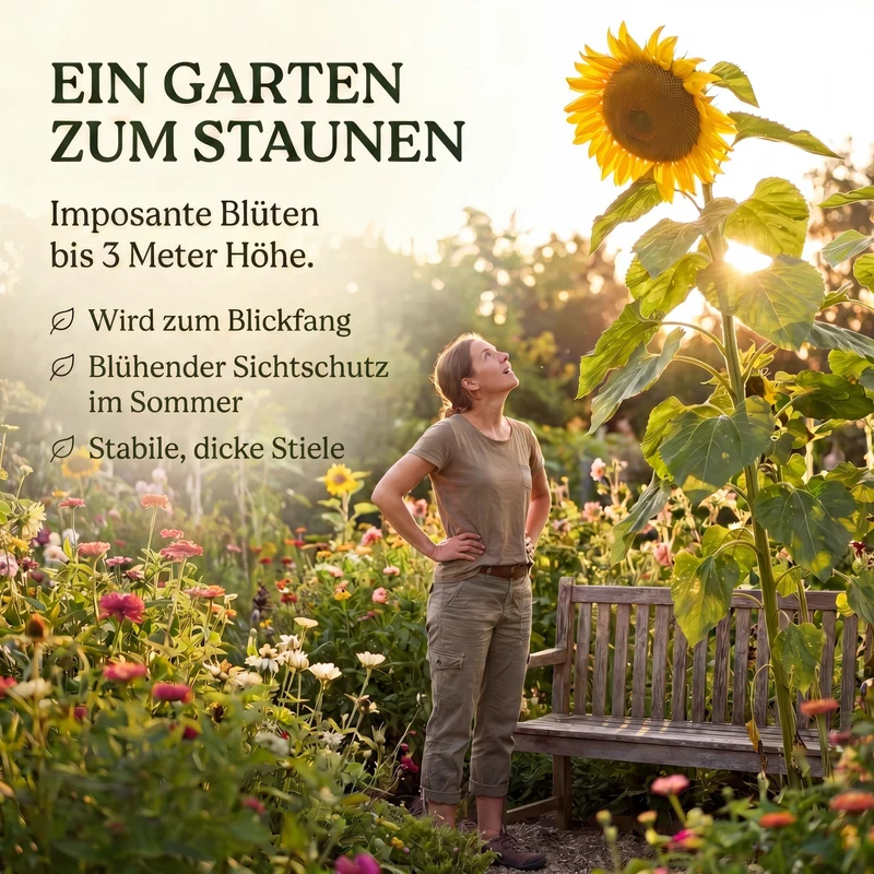 Bio-Sonnenblume 'Riesenblumig' – Samenfestes Bio-Saatgut