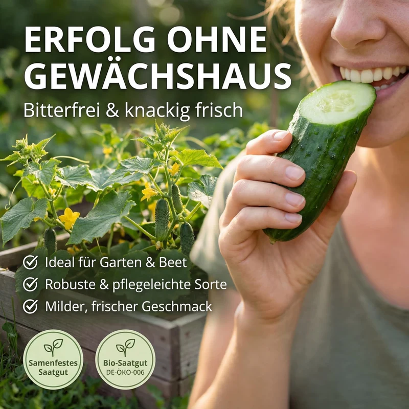 Bio-Salatgurke 'Sonja' – Samenfestes Bio-Saatgut