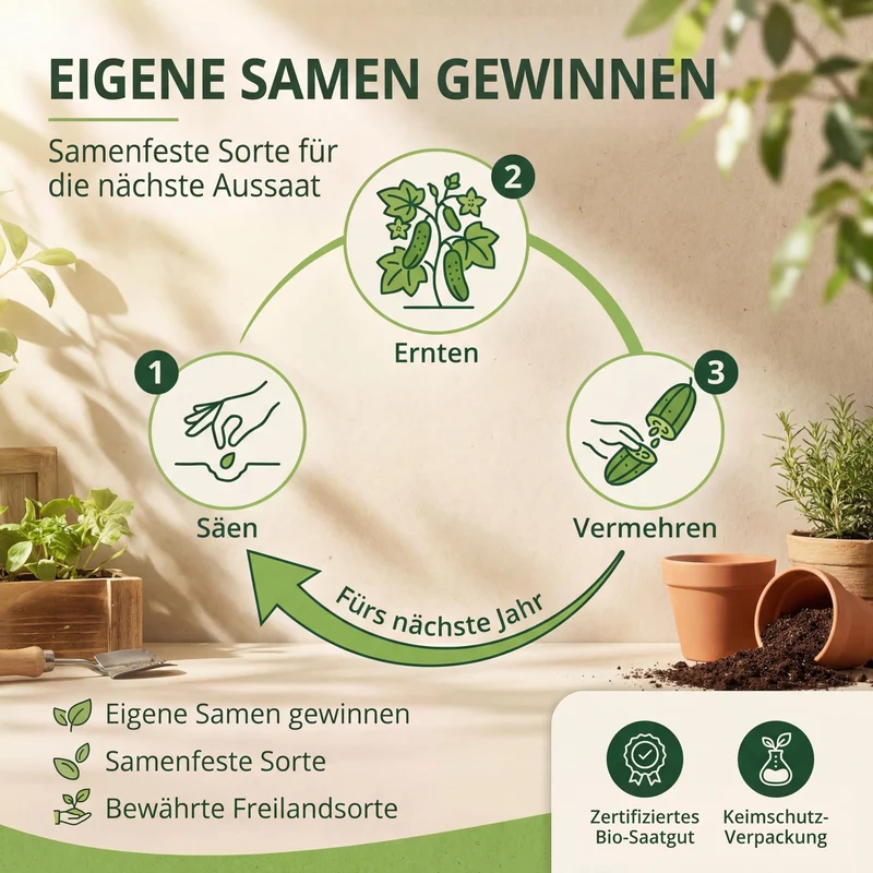 Bio-Salatgurke 'Sonja' – Samenfestes Bio-Saatgut