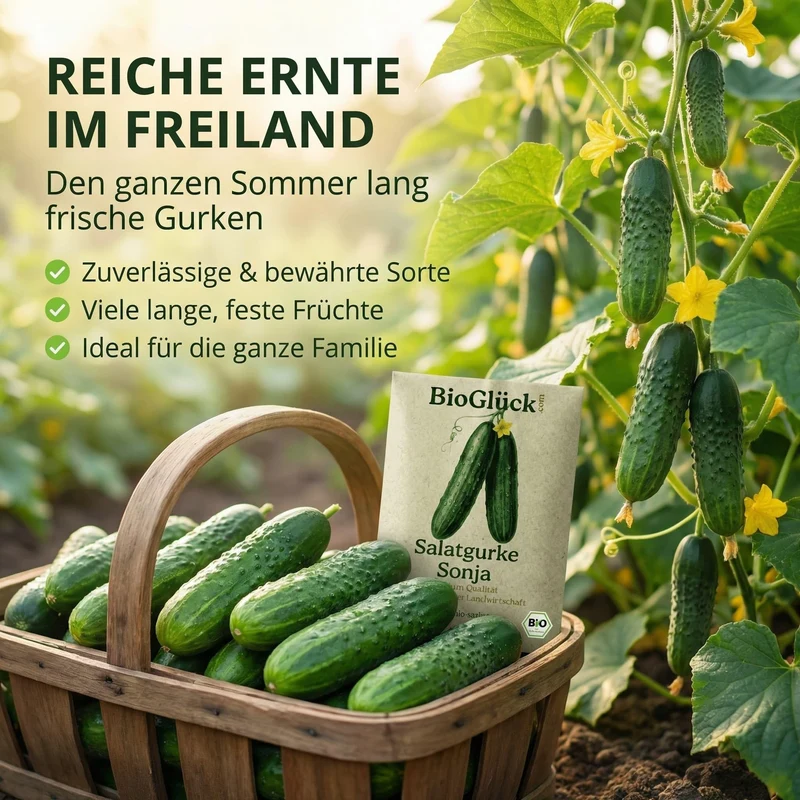 Bio-Salatgurke 'Sonja' – Samenfestes Bio-Saatgut