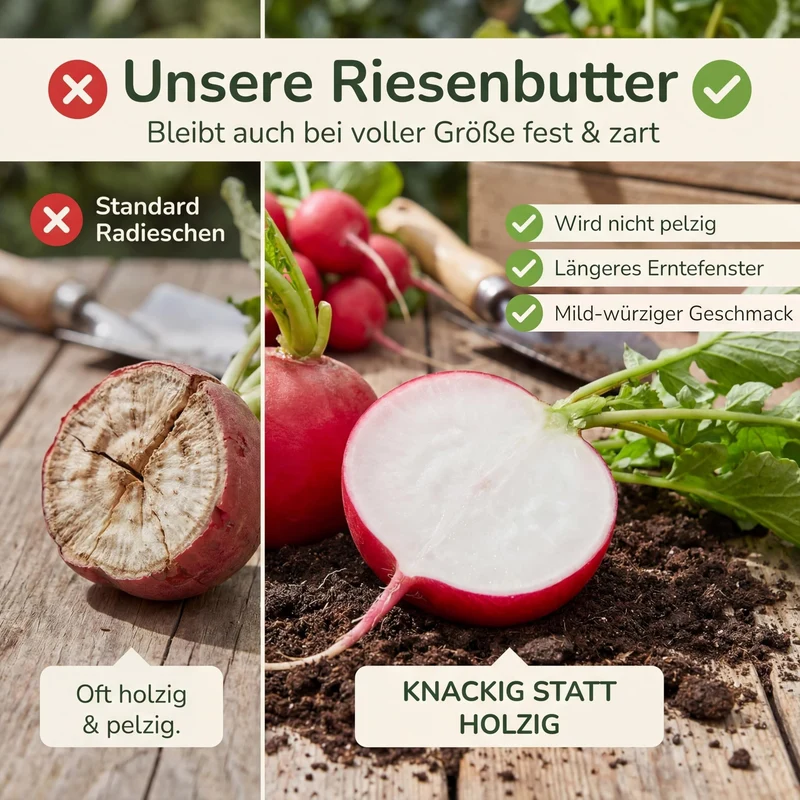 Bio-Radieschen 'Riesenbutter' – Samenfestes Bio-Saatgut