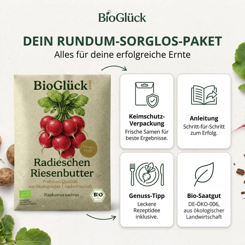 Bio-Radieschen 'Riesenbutter' – Samenfestes Bio-Saatgut