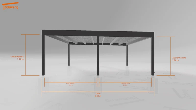 #DE Schweng Flachdachcarport C600+ (ID zb2bn5)