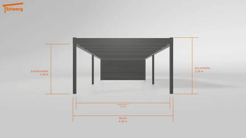 #DE Schweng Flachdachcarport C600 (ID x7pw5j)