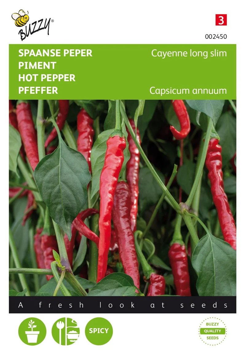 Spanischer Pfeffer Cayenne, lang, schlank