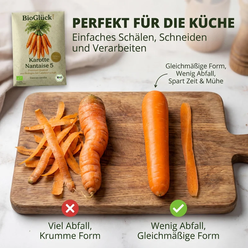 Bio-Karotte & Möhre 'Nantaise 5' – Samenfestes Bio-Saatgut