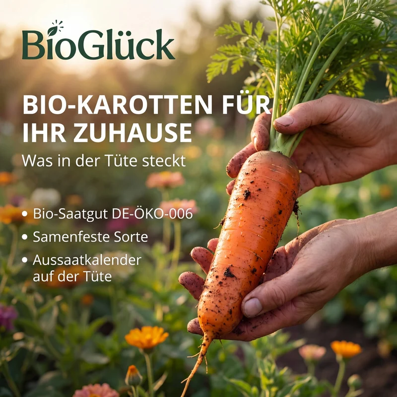 Bio-Karotte & Möhre 'Nantaise 5' – Samenfestes Bio-Saatgut