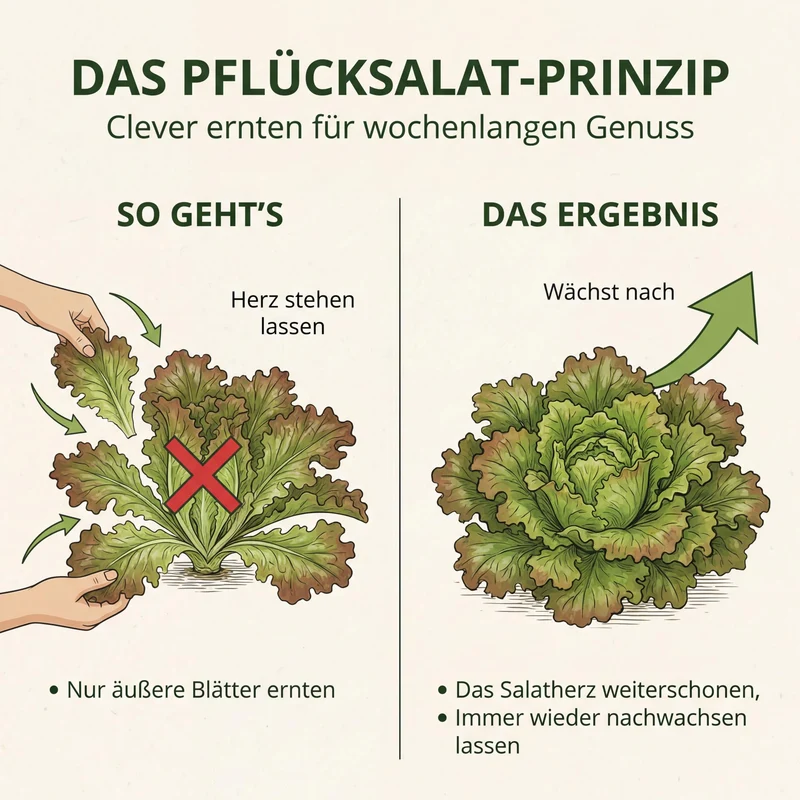 Bio-Pflücksalat 'Amerikanischer Brauner' – Samenfestes Bio-Saatgut