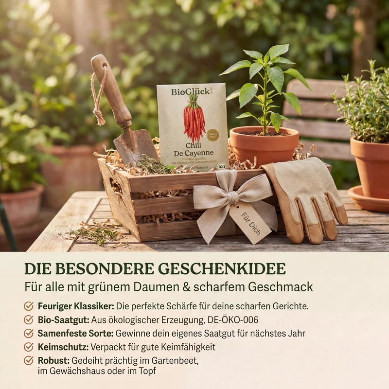 Bio-Chili 'De Cayenne' – Samenfestes Bio-Saatgut