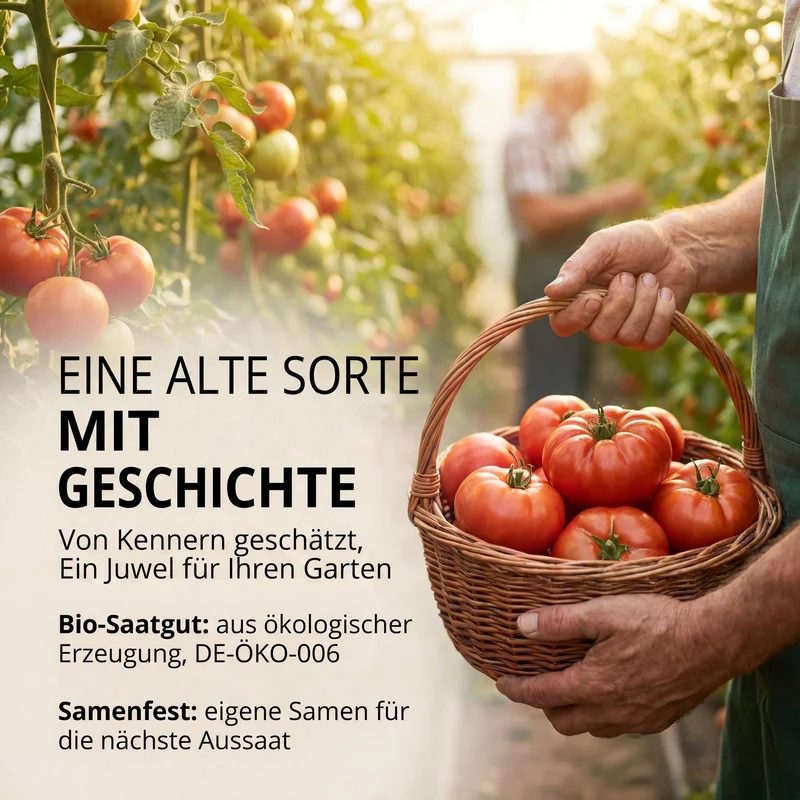 Bio-Tomate 'Berner Rose' – Samenfestes Bio-Saatgut
