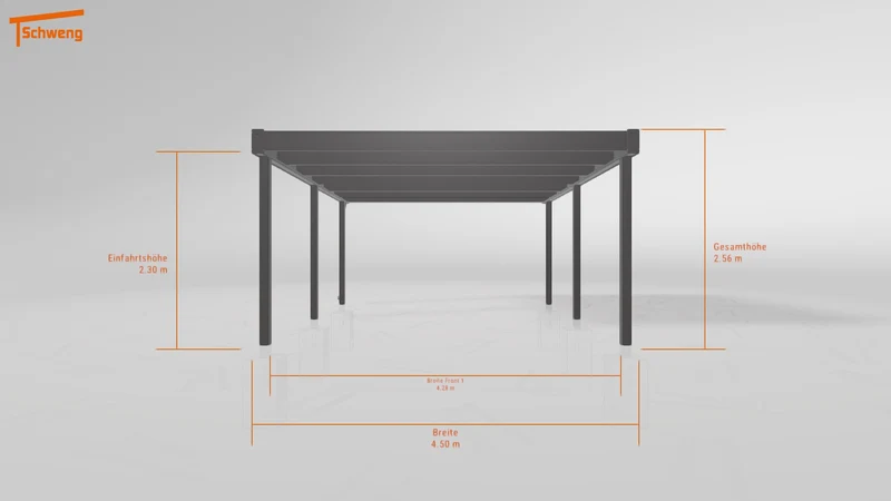 #AT Schweng Flachdachcarport C600 (ID 77j78p)