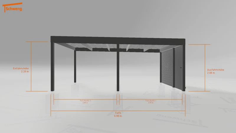#AT Schweng Flachdachcarport C600 (ID k242zj) #MTG