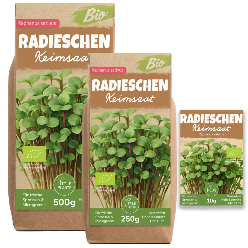 Bio Radieschen Keimsaat 250g und 500g