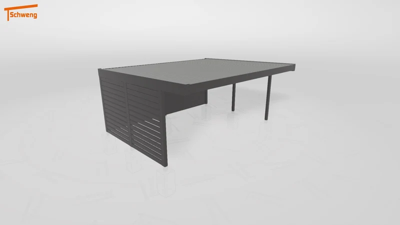 #DE Schweng Flachdachcarport C600+ (ID 3354vn)