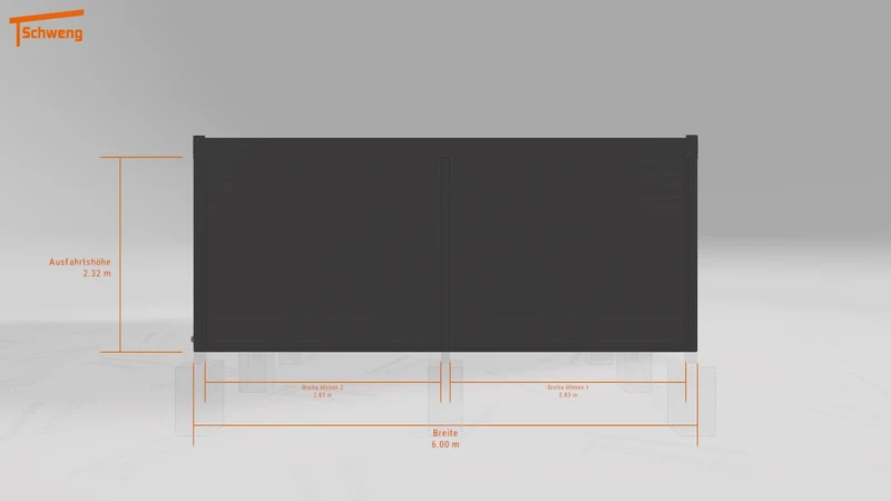 #DE Schweng Flachdachcarport C600+ (ID 3354vn)