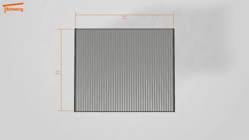 #DE Schweng Flachdachcarport C600+ (ID 3354vn)