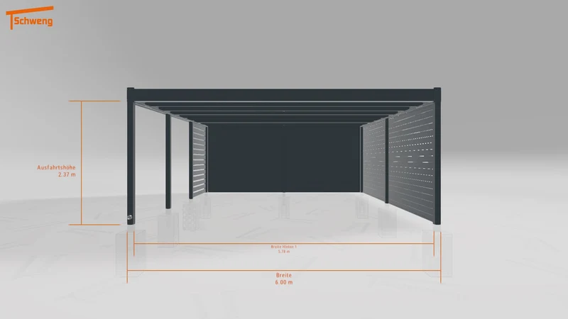 #DE Schweng Flachdachcarport C600 (ID g72jq4)