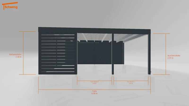 #DE Schweng Flachdachcarport C600 (ID g72jq4)