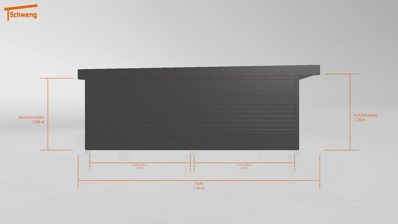 #DE Schweng Flachdachcarport C600 (ID 8523kw)