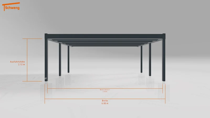 #DE Schweng Flachdachcarport C600+ (ID 77j7rp) #MTG