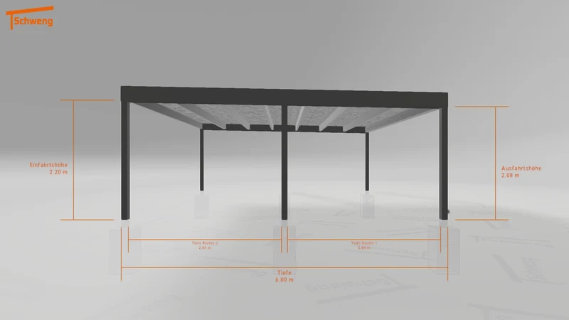 #DE Schweng Flachdachcarport C600+ (ID 5mxmk3) #MTG