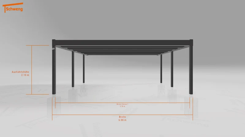 #CH Schweng Flachdachcarport C600 (ID v4mqj7)