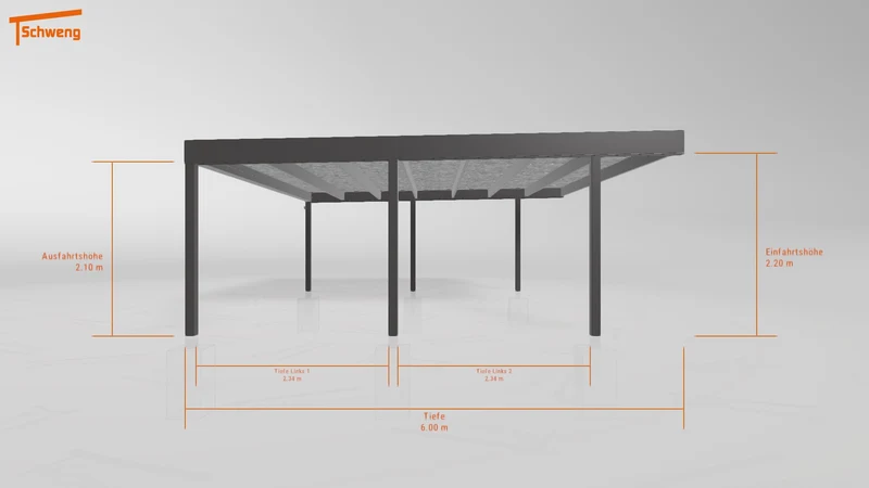 #CH Schweng Flachdachcarport C600 (ID v4mqj7)