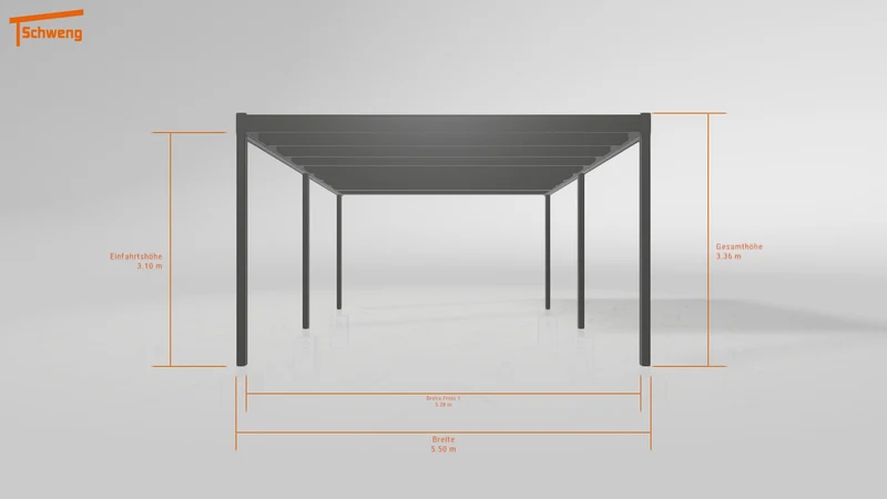 #DE Schweng Flachdachcarport C600 (ID bk4k43)