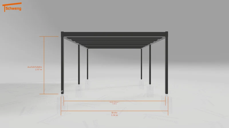#DE Schweng Flachdachcarport C600 (ID bk4k43)
