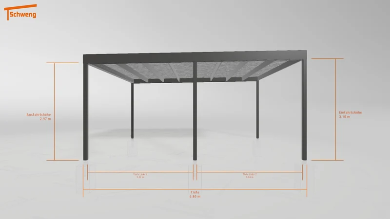 #DE Schweng Flachdachcarport C600 (ID bk4k43)