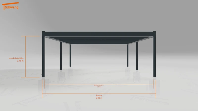 #DE Schweng Flachdachcarport C600 (ID 9wzwz5)