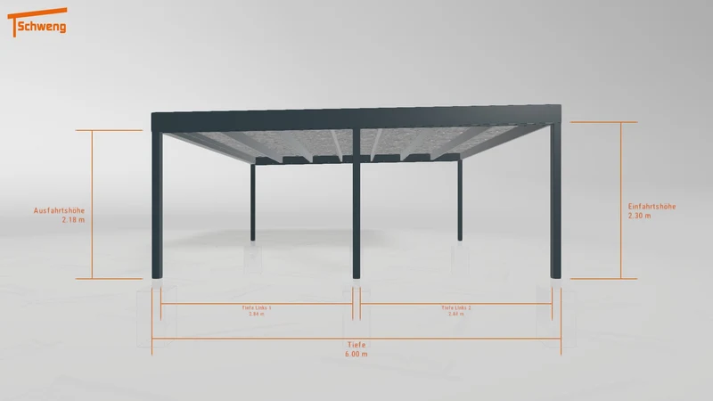 #DE Schweng Flachdachcarport C600 (ID 9wzwz5)