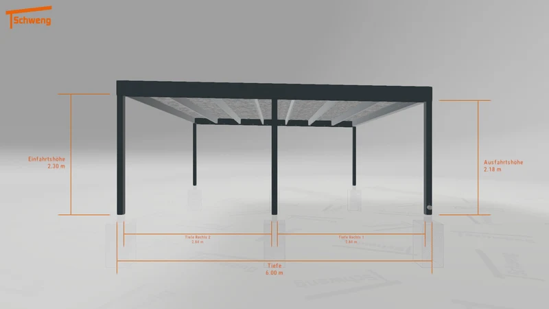 #DE Schweng Flachdachcarport C600 (ID 9wzwz5)
