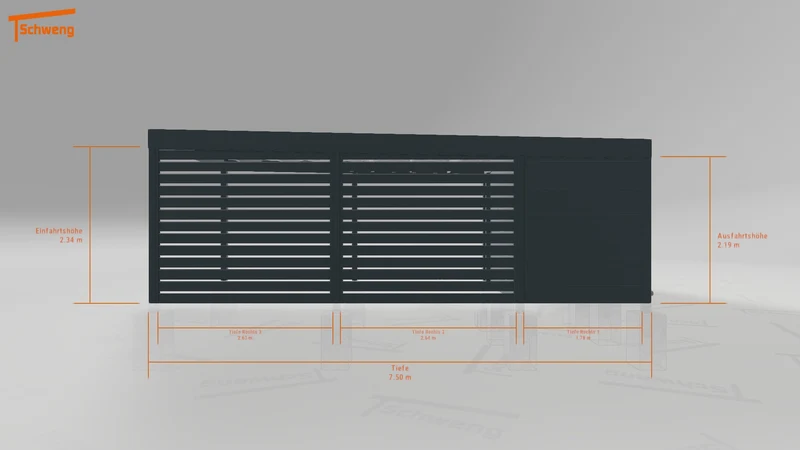 #DE Schweng Flachdachcarport C600+ (ID bk42rv)