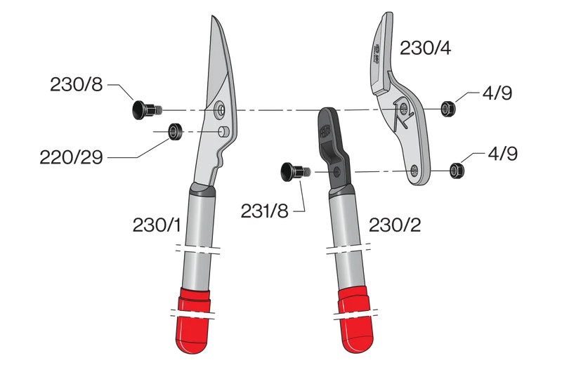 FELCO 230 Amboss-Astschere 80 cm